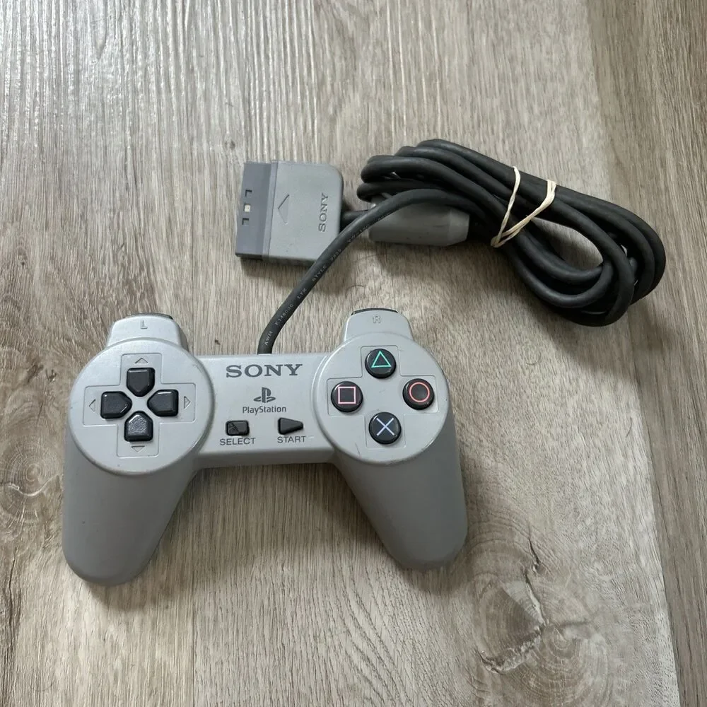 Sony PlayStation PS1 Official OEM Gray Controller SCPH-1080 PS One Tested READ
